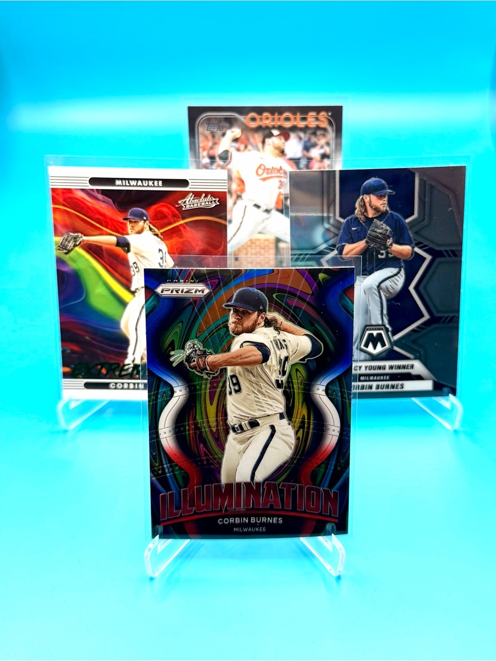 🔥Corbin Burnes Lot! 🇺🇸 Red White & Blue Illumination + Extreme Team Green! 🤩